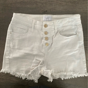 CELEBRITY Pink White High Waisted Short Shorts in size 26 • US 3